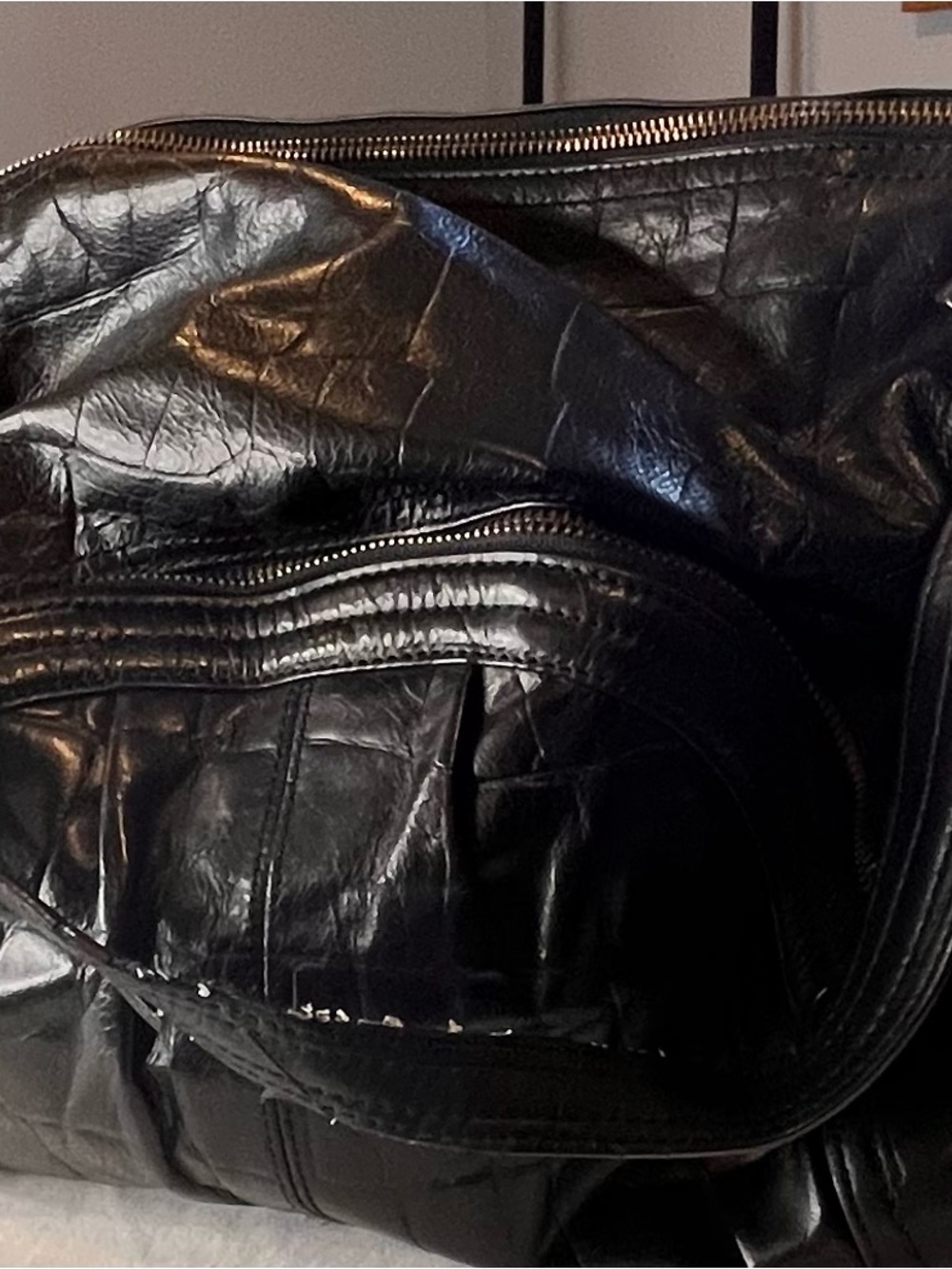 b. makowsky Black Leather Shoulder Bag